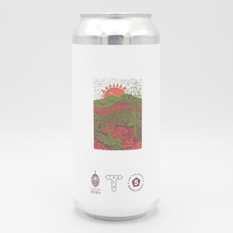 This is a can of Track / Five Points - Carmine Skies - 4.8% (440ml). It is a Red / Amber Ale craft beer available to buy from Ghost Whale, voted London's best craft beer shop.