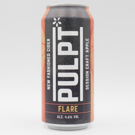 This is a can of Pulpt - Flare - 4.9% (440ml). It is a  craft cider available to buy from Ghost Whale, voted London's best craft beer shop.