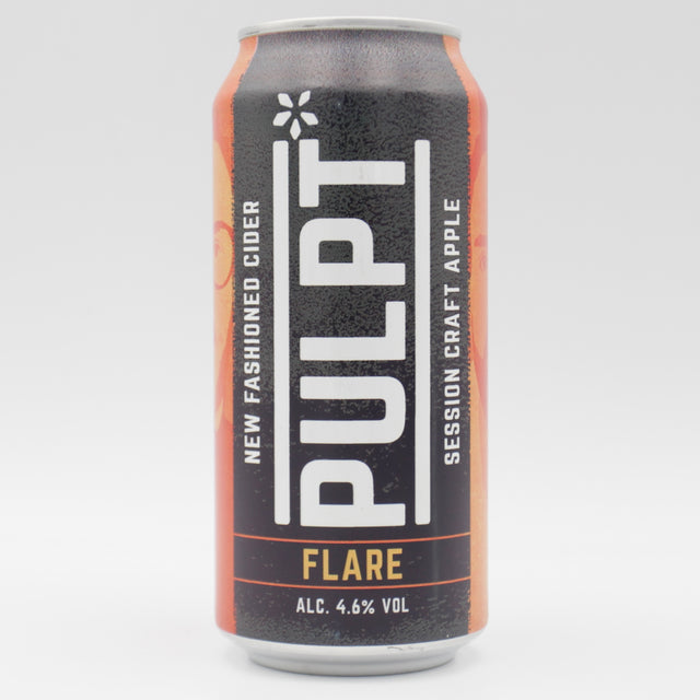 This is a can of Pulpt - Flare - 4.9% (440ml). It is a  craft cider available to buy from Ghost Whale, voted London's best craft beer shop.