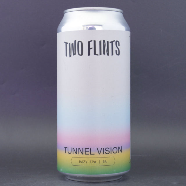 This is a can of Two Flints - Tunnel Vision - 6% (440ml). It is a IPA craft beer available to buy from Ghost Whale, voted London's best craft beer shop.