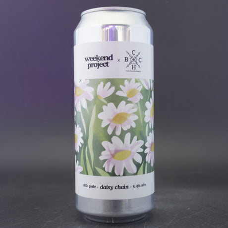 This is a can of Weekend Project / Chainhouse - Daisy Chain - 5.4% (500ml). It is a Pale Ale craft beer available to buy from Ghost Whale, voted London's best craft beer shop.