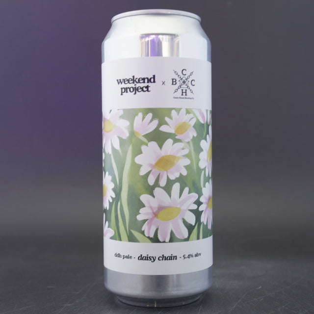 This is a can of Weekend Project / Chainhouse - Daisy Chain - 5.4% (500ml). It is a Pale Ale craft beer available to buy from Ghost Whale, voted London's best craft beer shop.