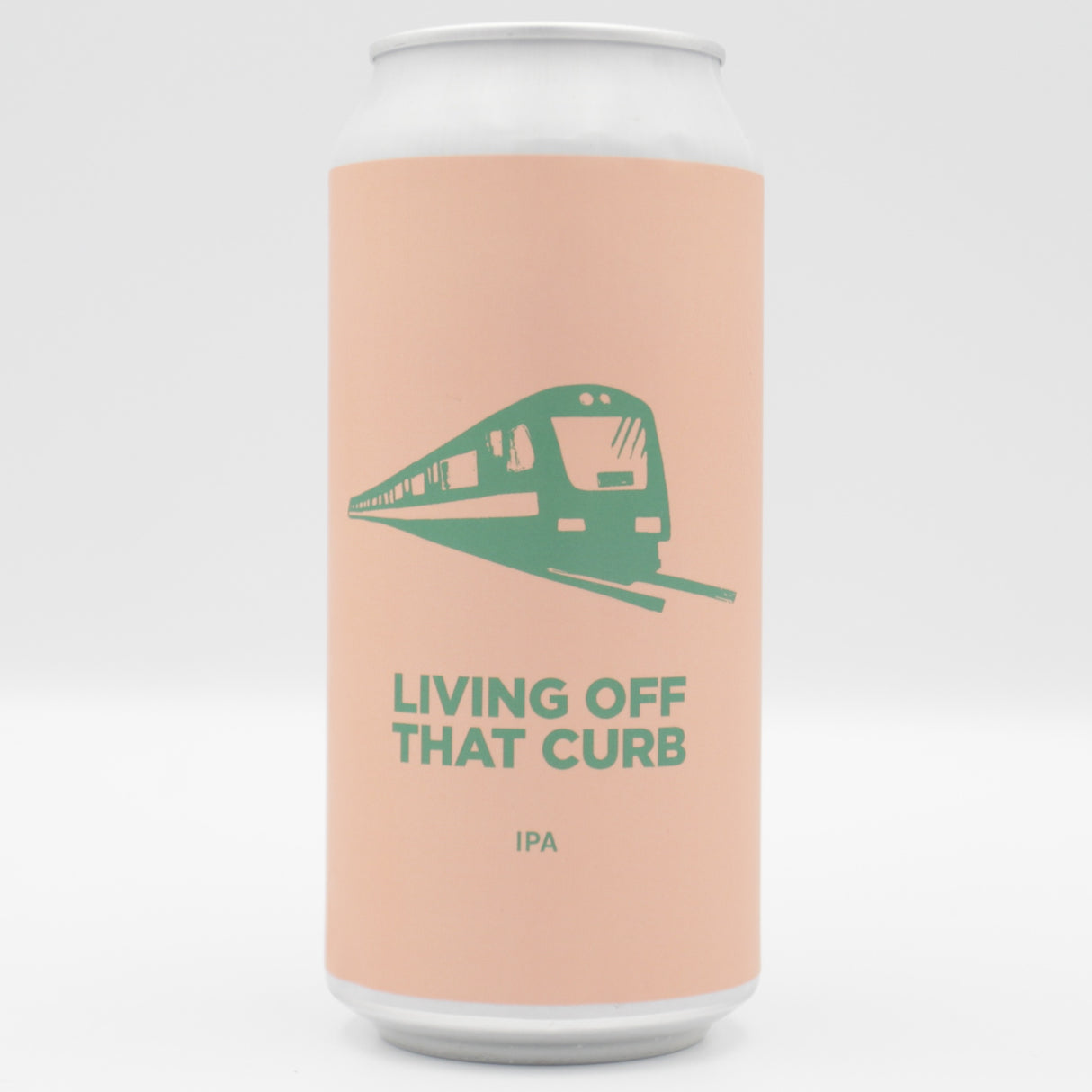 This is a can of Pomona Island - Living Off That Curb - 6.2% (440ml). It is a IPA craft beer available to buy from Ghost Whale, voted London's best craft beer shop.
