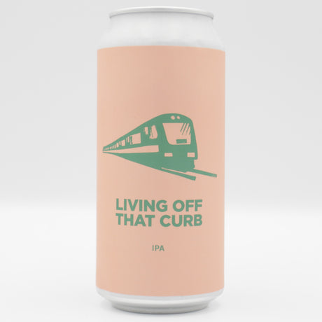 This is a can of Pomona Island - Living Off That Curb - 6.2% (440ml). It is a IPA craft beer available to buy from Ghost Whale, voted London's best craft beer shop.