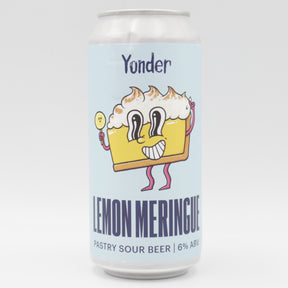 This is a can of Yonder - Lemon Meringue - 6% (440ml). It is a Sour craft beer available to buy from Ghost Whale, voted London's best craft beer shop.