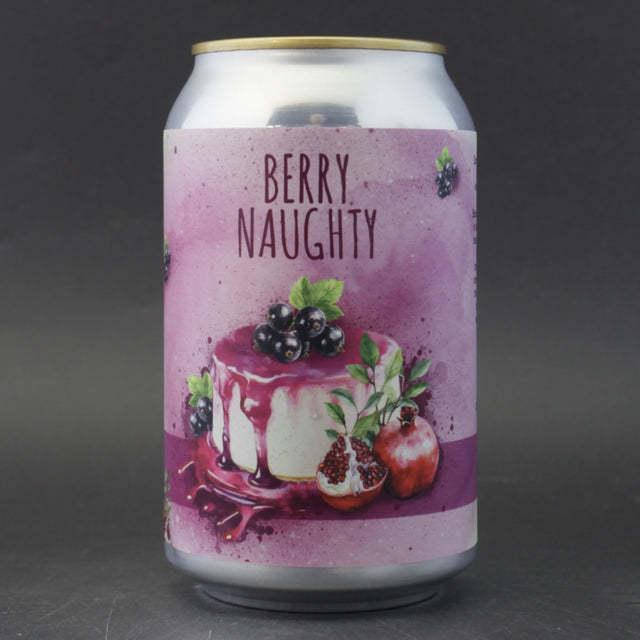 This is a can of Alchemik - Berry Naughty - 6% (330ml). It is a Sour craft beer available to buy from Ghost Whale, voted London's best craft beer shop.