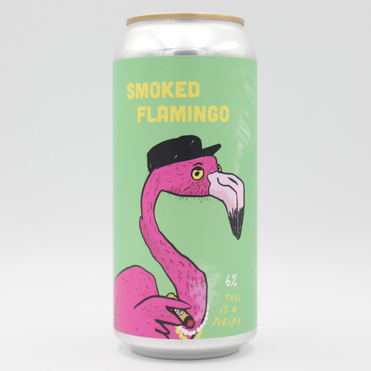This is a can of Pretty Decent / Salama - Smoked Flamingo - 6% (440ml). It is a IPA craft beer available to buy from Ghost Whale, voted London's best craft beer shop.