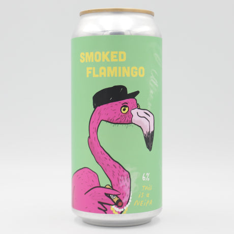 This is a can of Pretty Decent / Salama - Smoked Flamingo - 6% (440ml). It is a IPA craft beer available to buy from Ghost Whale, voted London's best craft beer shop.