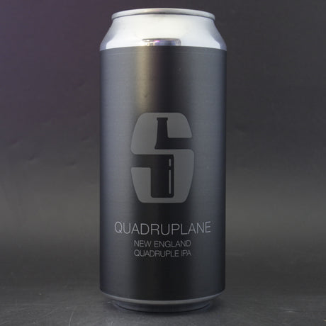 This is a can of Salikatt - Quadruplane - 12% (440ml). It is a Triple IPA craft beer available to buy from Ghost Whale, voted London's best craft beer shop.