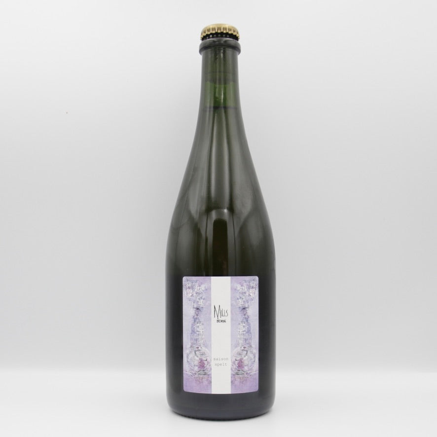 This is a sharing bottle of Mills Brewing - Saison Spelt - 5.8% (750ml). It is a Wild Ale craft beer available to buy from Ghost Whale, voted London's best craft beer shop.