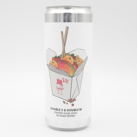 This is a can of Brewski - Double S Double M - 5.7% (330ml). It is a Sour craft beer available to buy from Ghost Whale, voted London's best craft beer shop.