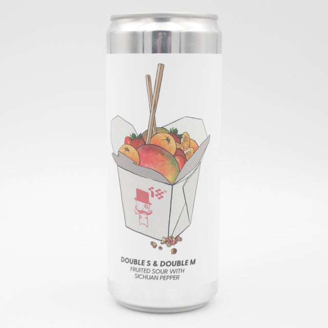 This is a can of Brewski - Double S Double M - 5.7% (330ml). It is a Sour craft beer available to buy from Ghost Whale, voted London's best craft beer shop.