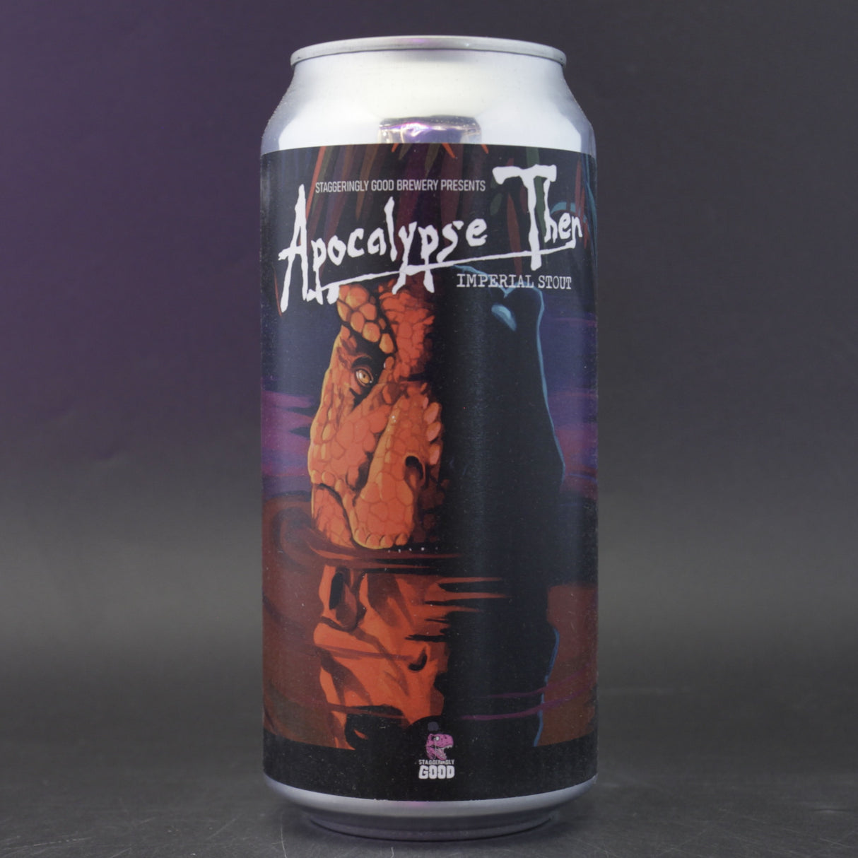 This is a can of Staggeringly Good - Apocalypse Then - 12% (440ml). It is a Imperial Stout / Porter craft beer available to buy from Ghost Whale, voted London's best craft beer shop.