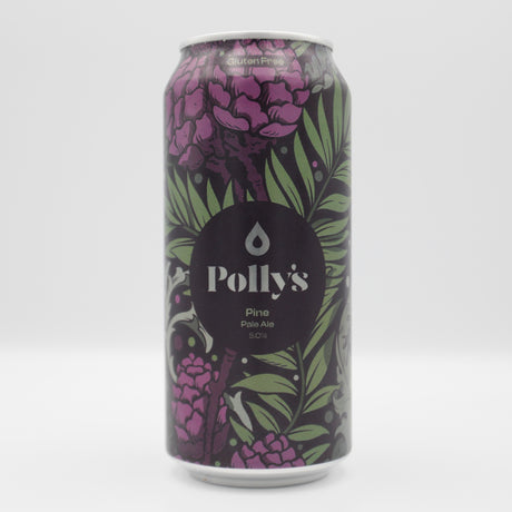 This is a can of Polly's Brew Co - Pine - 5% (440ml). It is a Pale Ale craft beer available to buy from Ghost Whale, voted London's best craft beer shop.