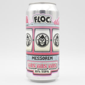 This is a can of Floc / Messorem - Win Win Win - 10% (440ml). It is a Triple IPA craft beer available to buy from Ghost Whale, voted London's best craft beer shop.