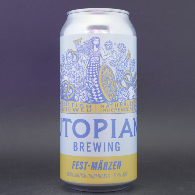 This is a can of Utopian - Fest-Marzen - 5.4% (440ml). It is a Lager / Pilsner / Kölsch craft beer available to buy from Ghost Whale, voted London's best craft beer shop.