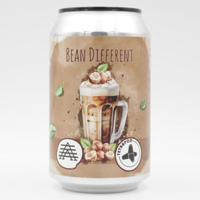This is a can of Alchemik - Bean Different: Hazelnut Mocha Latte - 12.5% (330ml). It is a Imperial Stout / Porter craft beer available to buy from Ghost Whale, voted London's best craft beer shop.