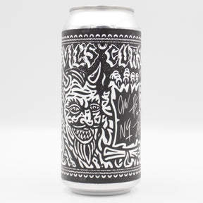 This is a can of Black Iris - Devil's Curse - 6.66% (440ml). It is a Stout / Porter craft beer available to buy from Ghost Whale, voted London's best craft beer shop.