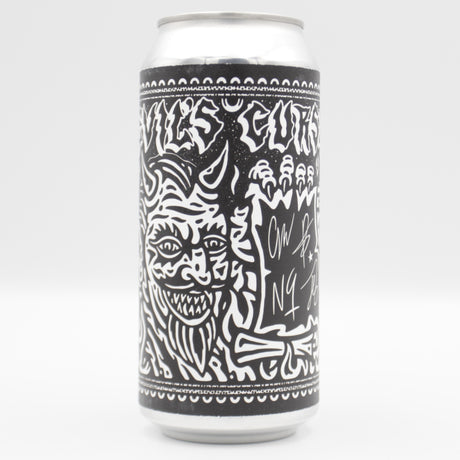 This is a can of Black Iris - Devil's Curse - 6.66% (440ml). It is a Stout / Porter craft beer available to buy from Ghost Whale, voted London's best craft beer shop.