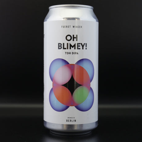 This is a can of Fuerst Wiacek / Verdant - Oh Blimey! - 8% (440ml). It is a Double IPA craft beer available to buy from Ghost Whale, voted London's best craft beer shop.