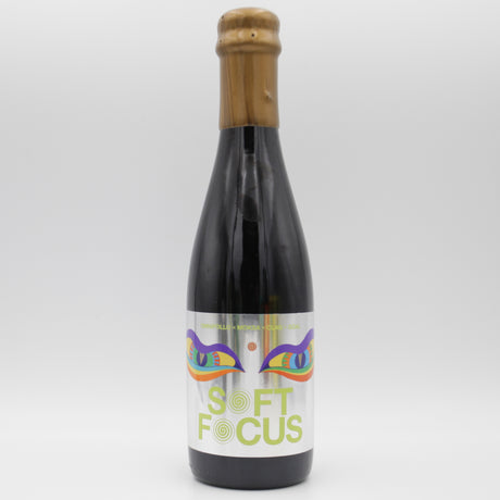 This is a bottle of Omnipollo / Moksa - Soft Focus - 12.5% (375ml). It is a Imperial Stout / Porter craft beer available to buy from Ghost Whale, voted London's best craft beer shop.