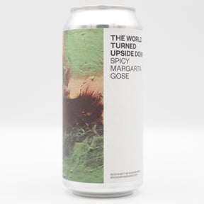 This is a can of Boundary - The World Turned Upside Down - 4.5% (440ml). It is a Gose craft beer available to buy from Ghost Whale, voted London's best craft beer shop.