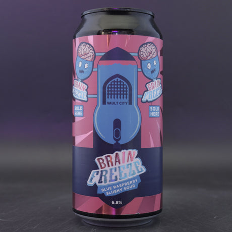 This is a can of Vault City - Brain Freeze - 6.8% (440ml). It is a Sour craft beer available to buy from Ghost Whale, voted London's best craft beer shop.