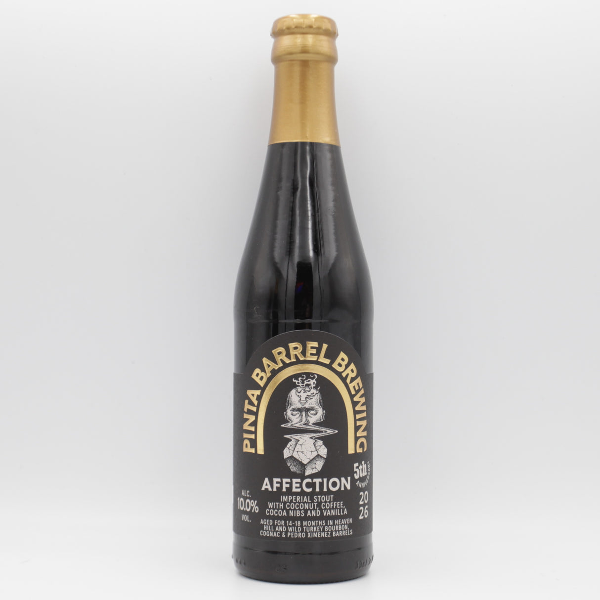This is a bottle of Pinta - Affection 5th Anniversary (2026) - 10% (330ml). It is a Imperial Stout / Porter craft beer available to buy from Ghost Whale, voted London's best craft beer shop.