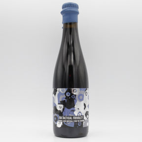 This is a bottle of Bereta Brewing Co. / Sinnister Brew - BA Tactical Frivolity - 12.1% (375ml). It is a Imperial Stout / Porter craft beer available to buy from Ghost Whale, voted London's best craft beer shop.
