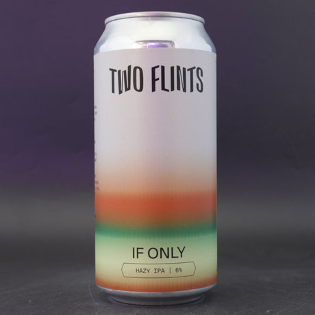 This is a can of Two Flints - If Only - 6% (440ml). It is a IPA craft beer available to buy from Ghost Whale, voted London's best craft beer shop.