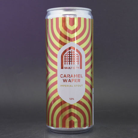 This is a can of Vault City - Caramel Wafer Stout - 12% (330ml). It is a Imperial Stout / Porter craft beer available to buy from Ghost Whale, voted London's best craft beer shop.