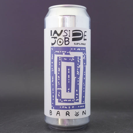 This is a can of Baron - Inside Job - 5.8% (500ml). It is a Pale Ale craft beer available to buy from Ghost Whale, voted London's best craft beer shop.