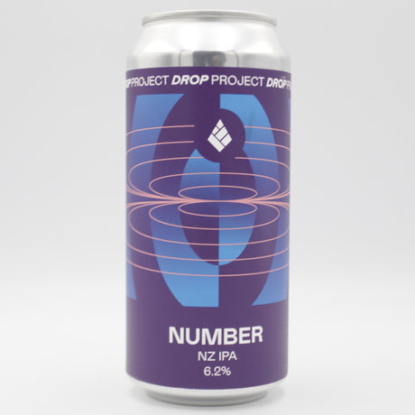 This is a can of Drop Project - Number - 6.2% (440ml). It is a IPA craft beer available to buy from Ghost Whale, voted London's best craft beer shop.