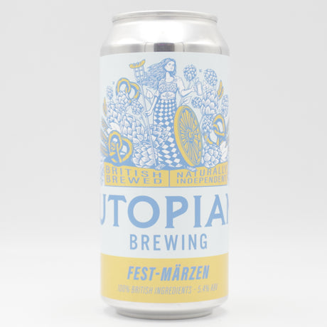 This is a can of Utopian - Fest-Marzen 2026 - 5.4% (440ml). It is a Lager / Pilsner / Kölsch craft beer available to buy from Ghost Whale, voted London's best craft beer shop.