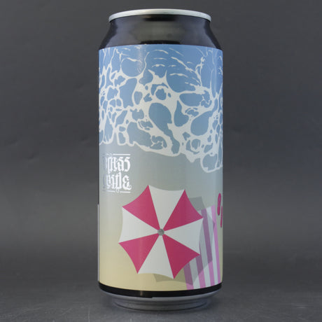 This is a can of Brass Castle - Life's AF Beach - 0.5% (440ml). It is a Pale Ale craft beer available to buy from Ghost Whale, voted London's best craft beer shop.