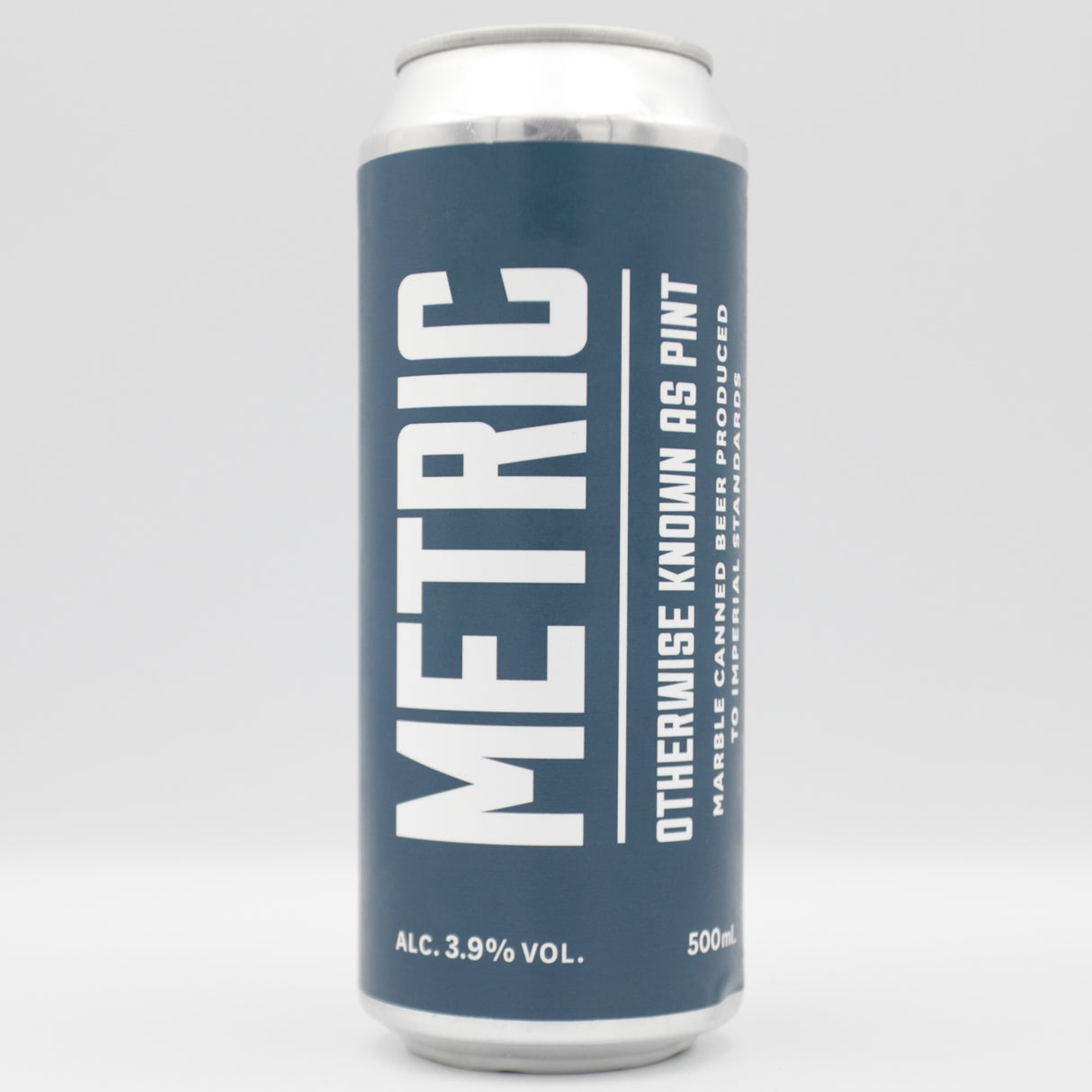 This is a can of Marble - Metric (Pint) - 3.9% (500ml). It is a Blonde / Golden Ale craft beer available to buy from Ghost Whale, voted London's best craft beer shop.