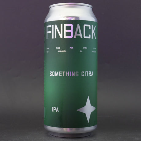 This is a can of Finback - Something Citra - 6% (473ml). It is a IPA craft beer available to buy from Ghost Whale, voted London's best craft beer shop.