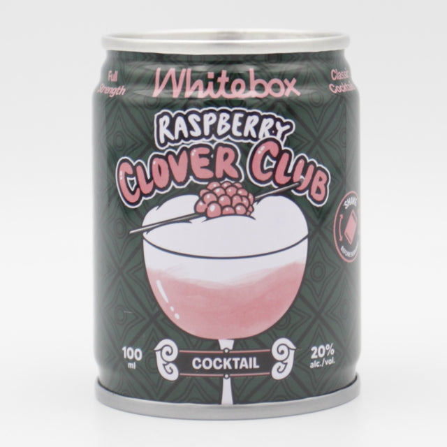 This is a can of Whitebox - Clover Club - 20% (100ml). It is a  craft cocktail available to buy from Ghost Whale, voted London's best craft beer shop.