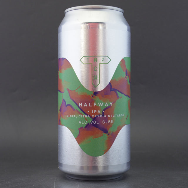 This is a can of Track - Halfway - 6.5% (440ml). It is a IPA craft beer available to buy from Ghost Whale, voted London's best craft beer shop.