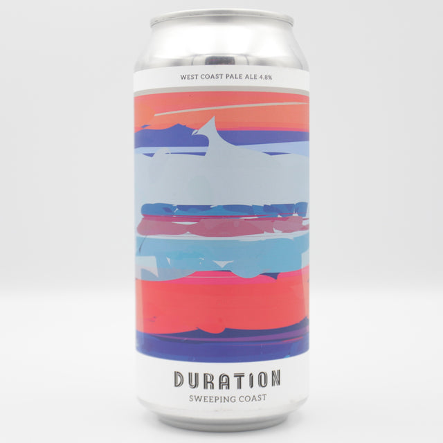 This is a can of Duration - Sweeping Coast - 4.8% (440ml). It is a Pale Ale craft beer available to buy from Ghost Whale, voted London's best craft beer shop.