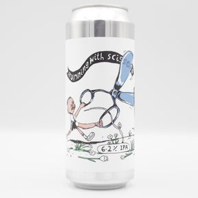 This is a can of Baron - Running With Scissors - 6.2% (500ml). It is a IPA craft beer available to buy from Ghost Whale, voted London's best craft beer shop.