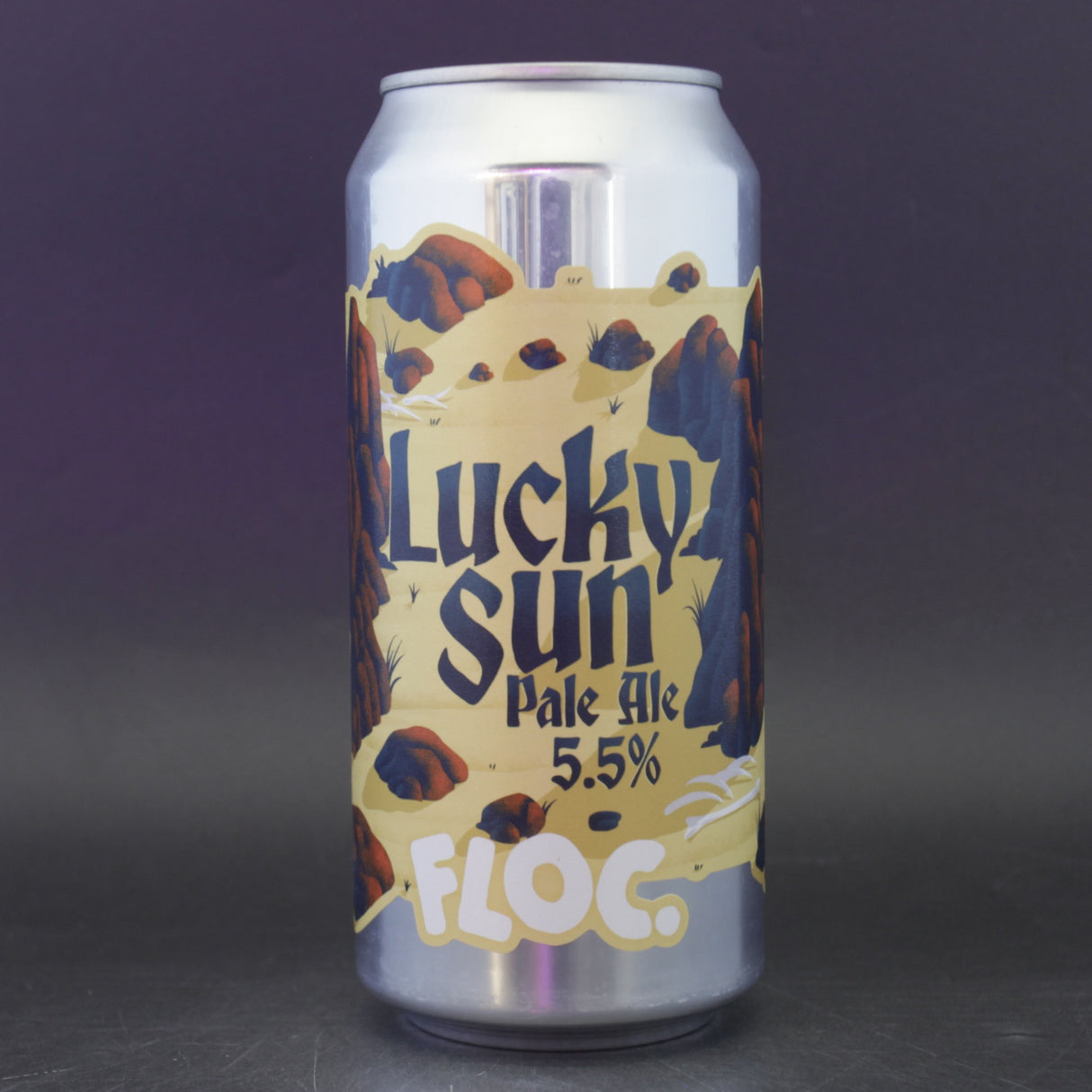 This is a can of Floc - Lucky Sun - 5.5% (440ml). It is a Pale Ale craft beer available to buy from Ghost Whale, voted London's best craft beer shop.