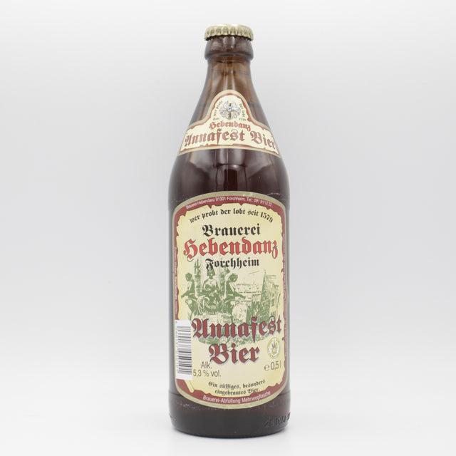 This is a bottle of Hebendanz - Annafestbier - 5.3% (500ml). It is a Lager / Pilsner / Kölsch craft beer available to buy from Ghost Whale, voted London's best craft beer shop.