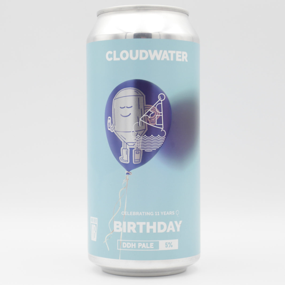 This is a can of Cloudwater - 11th Birthday DDH Pale - 5% (440ml). It is a Pale Ale craft beer available to buy from Ghost Whale, voted London's best craft beer shop.