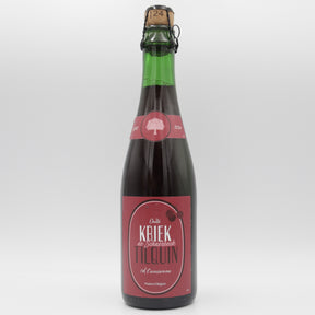 This is a bottle of Tilquin - Oude Kriek de Schaerbeek Tilquin à l'ancienne (2023-2024) - 7% (375ml). It is a Lambic craft beer available to buy from Ghost Whale, voted London's best craft beer shop.