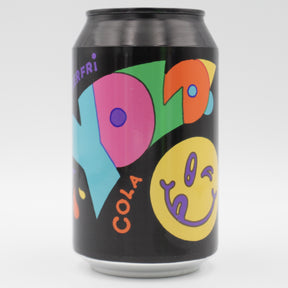 This is a can of Omnipollo - YOLO! Cola Sugar Free - 0% (330ml). It is a  craft soft drink available to buy from Ghost Whale, voted London's best craft beer shop.