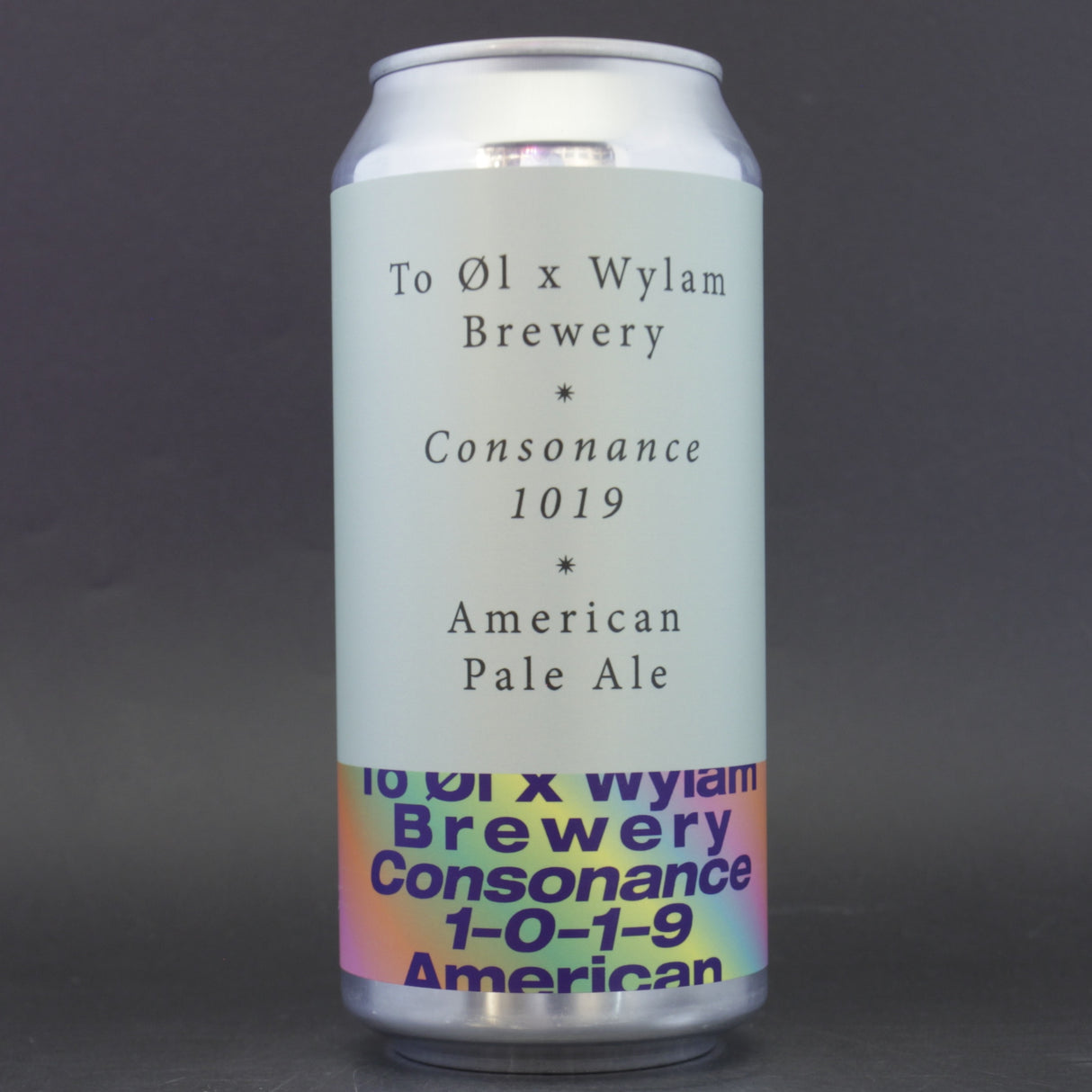 This is a can of To Øl / Wylam - Consonance 1019 - 5.5% (440ml). It is a Pale Ale craft beer available to buy from Ghost Whale, voted London's best craft beer shop.