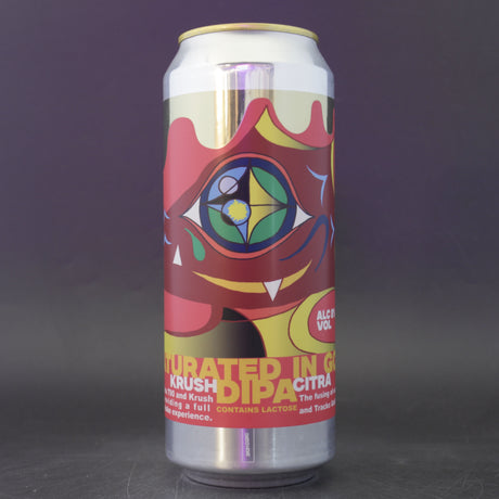 This is a can of DEYA / Track - Saturated In Gold: Krush & Citra - 8% (500ml). It is a Double IPA craft beer available to buy from Ghost Whale, voted London's best craft beer shop.