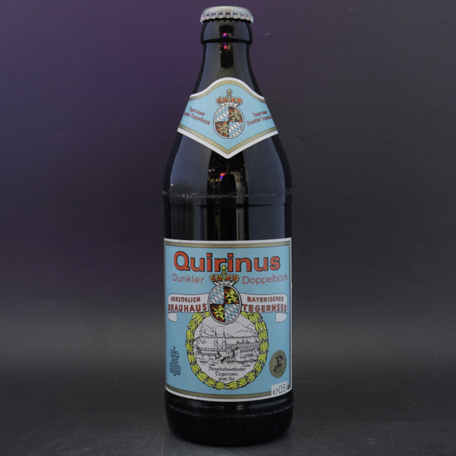 This is a bottle of Tegernseer - Quirinus - 7% (500ml). It is a Lager / Pilsner / Kölsch craft beer available to buy from Ghost Whale, voted London's best craft beer shop.