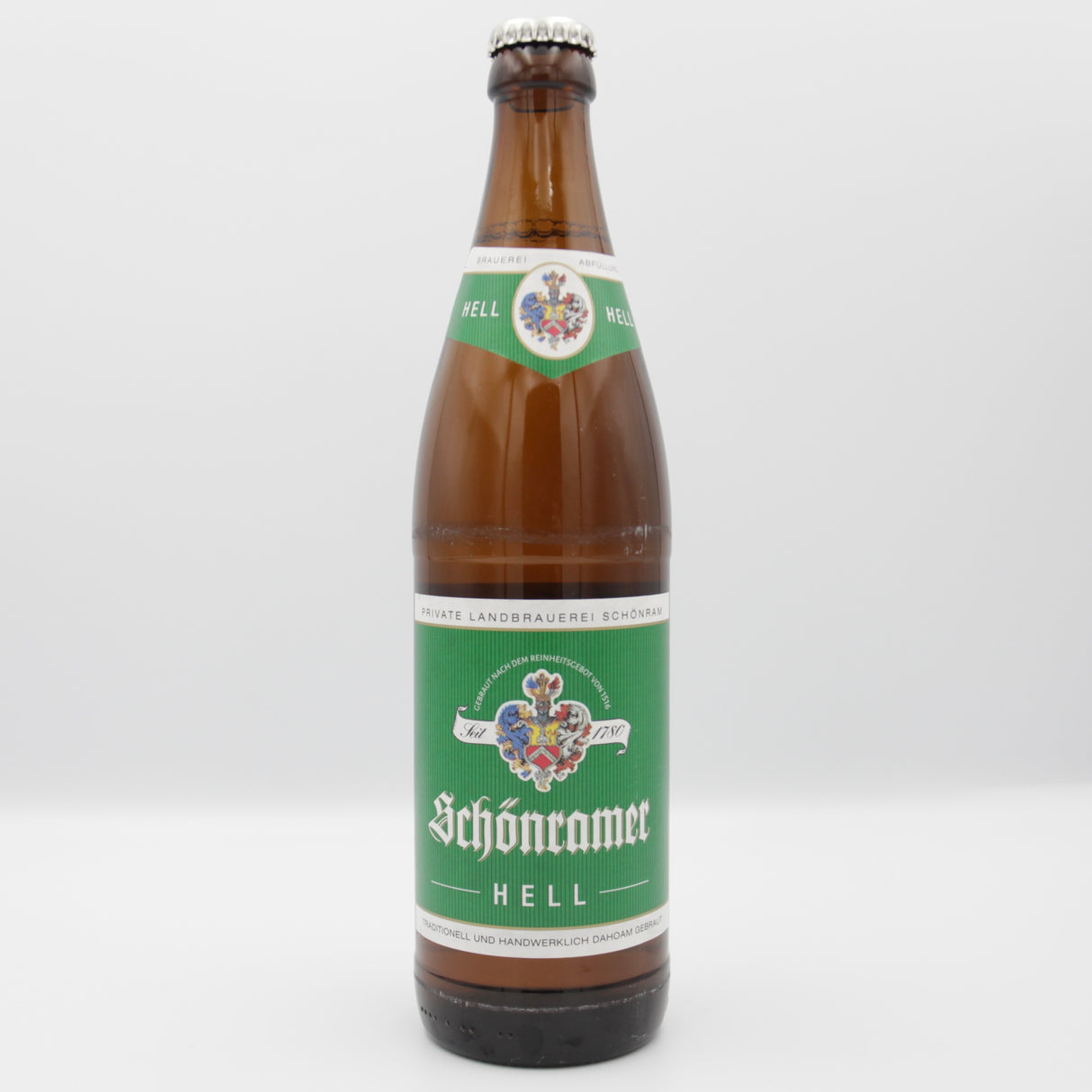 This is a bottle of Schonramer - Hell - 5% (500ml). It is a Lager / Pilsner / Kölsch craft beer available to buy from Ghost Whale, voted London's best craft beer shop.